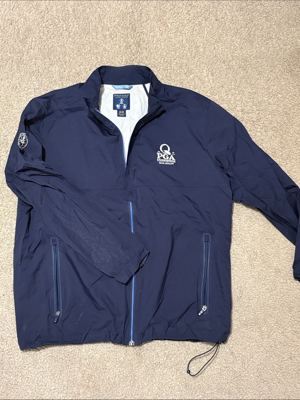 Ralph Lauren Polo Golf Men's Dark Navy Full-Zip Windbreaker Size XL
